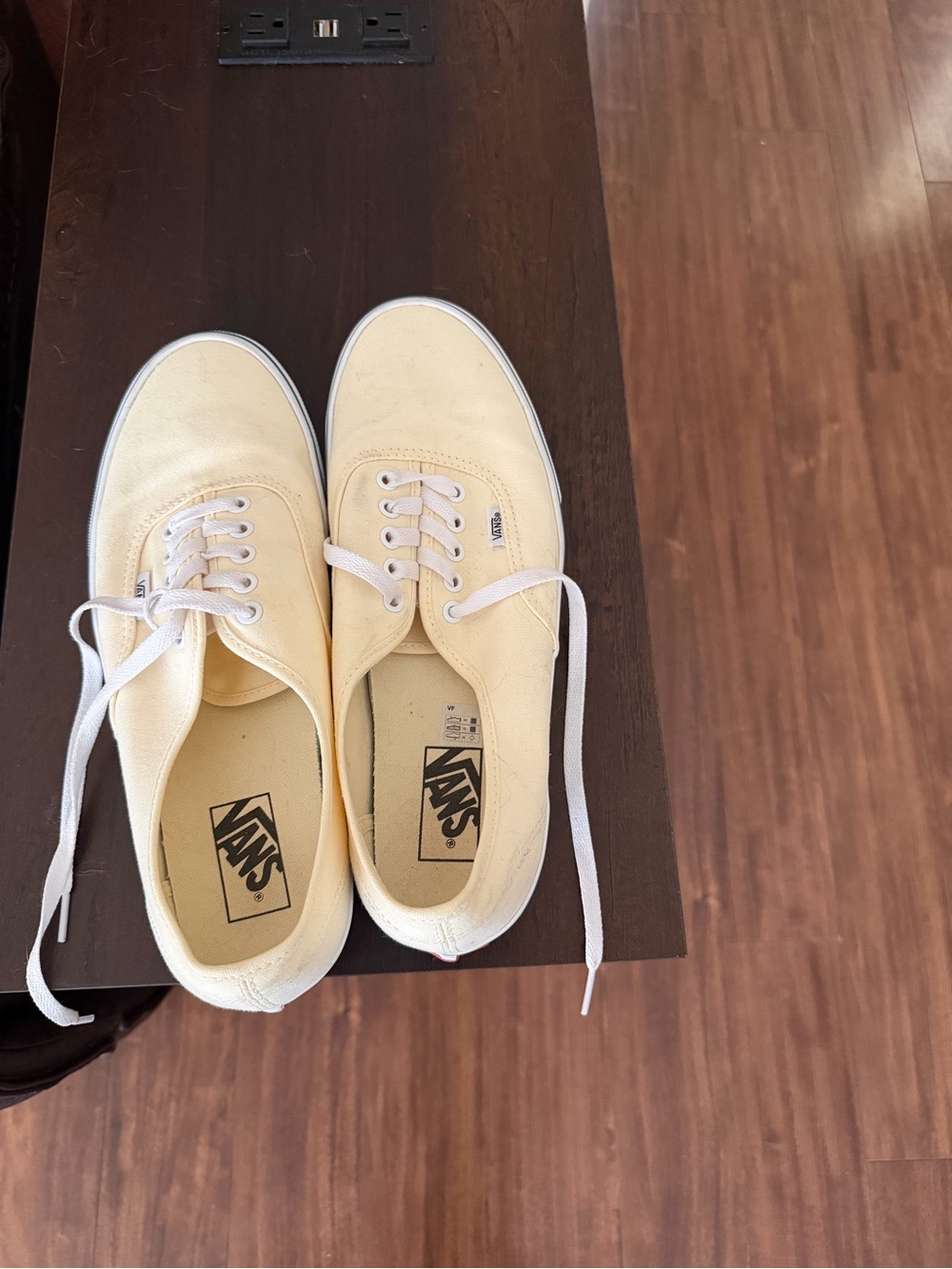 Vans Low-Top Canvas Sneakers in Light Cream